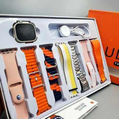 Smartwatch Set with 7 Straps & Voice Control