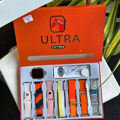 Smartwatch Set with 7 Straps & Voice Control