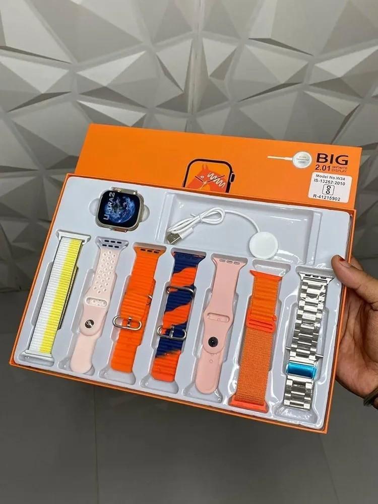Smartwatch Set with 7 Straps & Voice Control