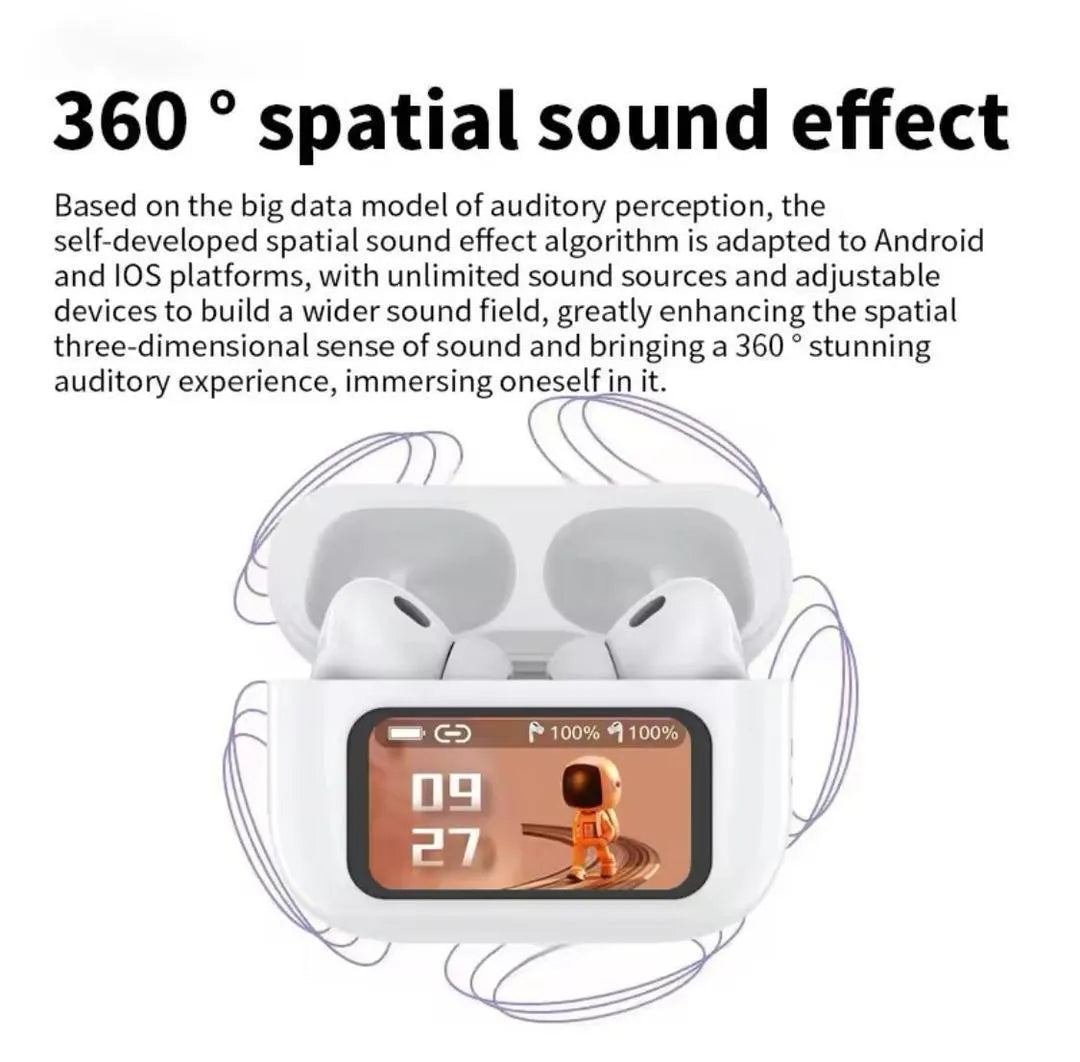 Premium Wireless Earbuds ANC ENC Spatial Audio 20 Languages